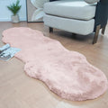 Latepis Light Pink Runner Rugs for Bedroom Girls 2x6 Non-Slip Washable Bedside by Latepis