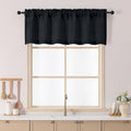 Chyhomenyc Black Valance for Windows, Light Filtering Textured Small Kitchen by Chyhomenyc