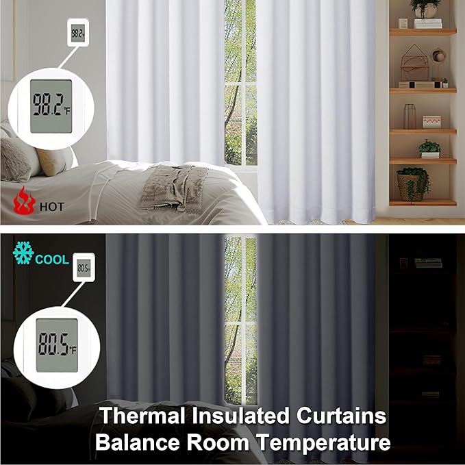 Simplebrand Ava Pure White Curtains 30 Inches Long 2 Panels, Light Filtering - Image 7