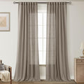 Taupe Linen Curtains 84 inches Long by Jolilight