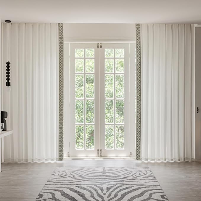 VisionaryHomeDesign White Colour Linen Curtain Panels - Image 3