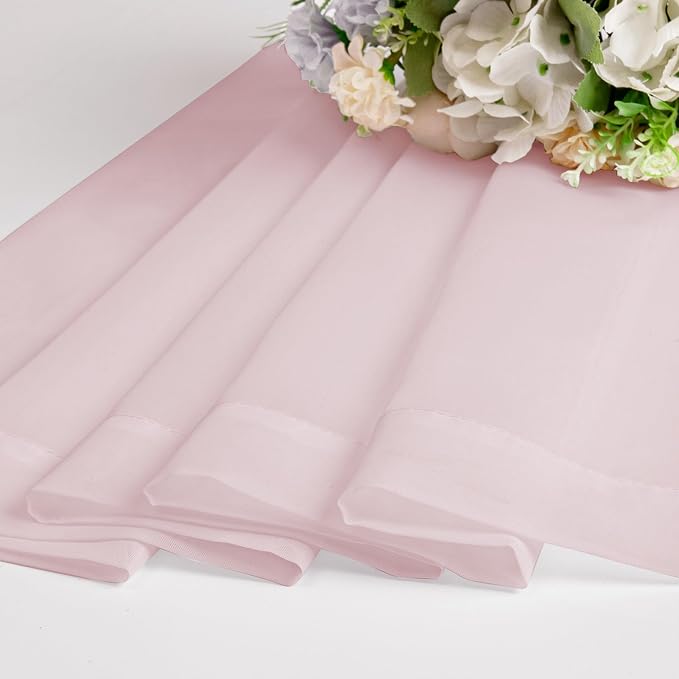 OWENIE Sheer Curtain 72 Inches Long 2 Panels Set, Elegant Airy Transparent Rod - Image 7