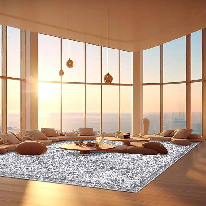 Vaukki Living Room Rug, Vintage Shaggy Soft Laundry Rug, Non Slip Kitchen Area - Image 7