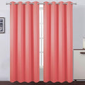 LEMOMO Blackout Curtains 52 x 84 inch/Coral Curtains Set of 2 Panels/Thermal by Lemomo