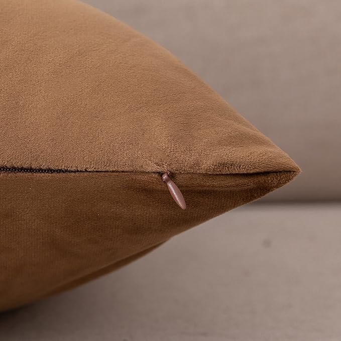 NiNi ALL Decorative Throw Pillow Covers Pack of 2, Velvet Cushion Case - Image 6