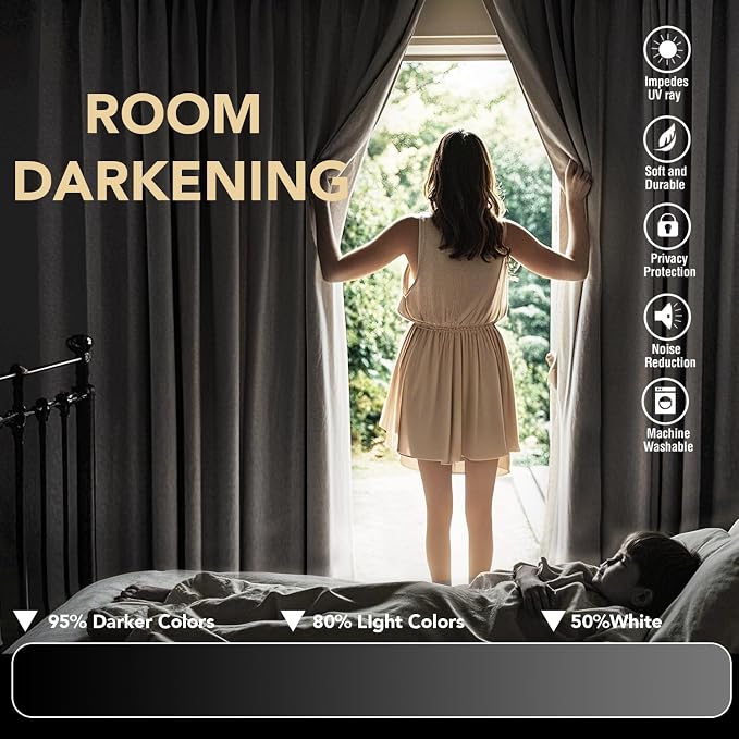 H.VERSAILTEX Blackout Window Curtain Panels Thermal Insulated Room Darkening - Image 7