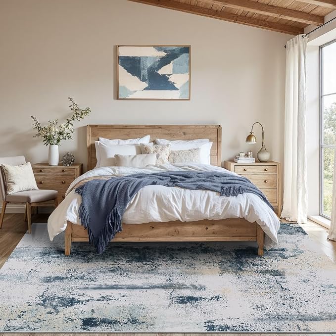 6x9 Area Rugs for Living Room, Modern Abstract Washable Rug, Boho Non Slip Low - Image 2