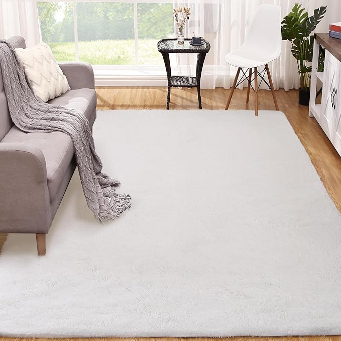 CAROMIO 10x13 Fluffy Area Rugs Extra Large Plush and Thick Faux Fur Shag Rug - Image 7