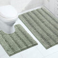Turquoize Chenille Bathroom Rugs Set Non-Slip Bath Mats by Turquoize