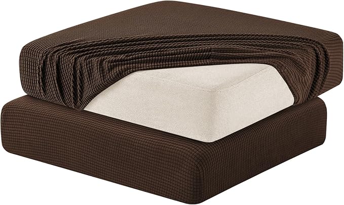 Hokway 2 Piece Couch Cushion Slipcovers Stretch Reversible Cushion Replacement by Hokway