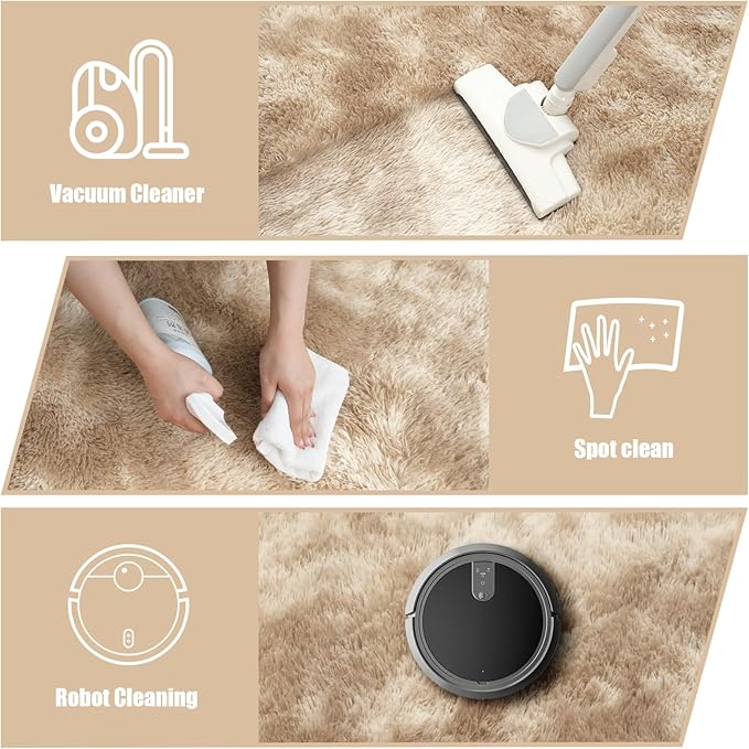 Fluffy Round Rug, Soft Area Rugs - Image 3