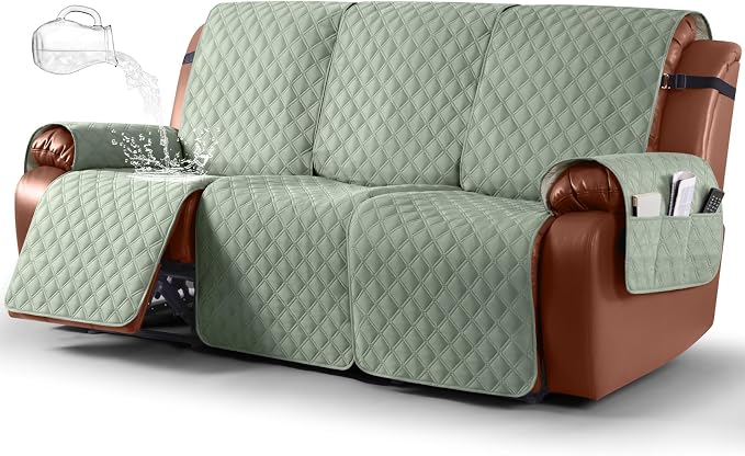 Ruaozz Waterproof Recliner Sofa Covers, 1-Piece Couch Covers by RuaozzFurnitureCovers