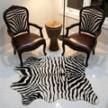 MustMat Faux Zebra Print Area Rug 4'7'' × 5'3'' Cute Soft Black and White by MustMat