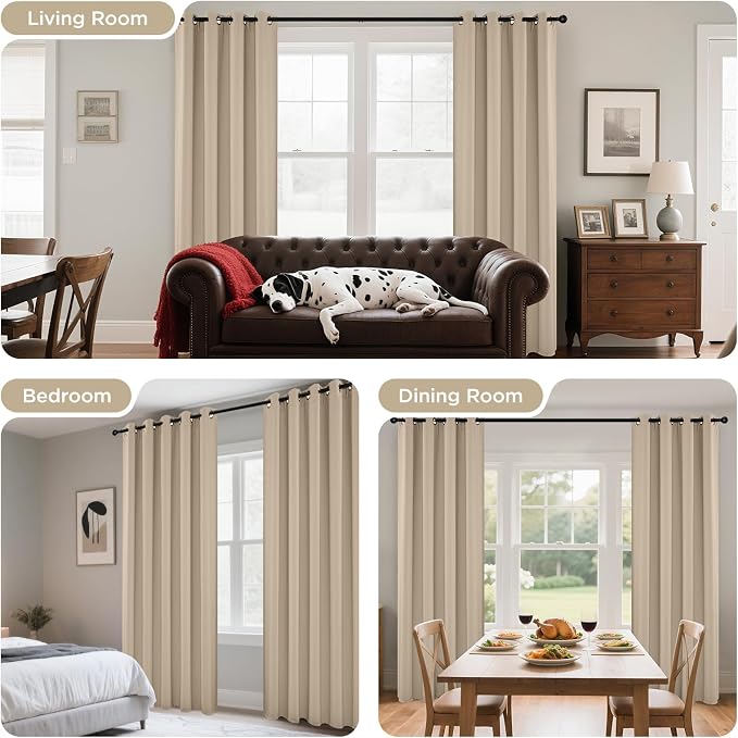 Joydeco Blackout Curtains 95 Inches Long 1 Panel, Thermal Insulated Long - Image 6