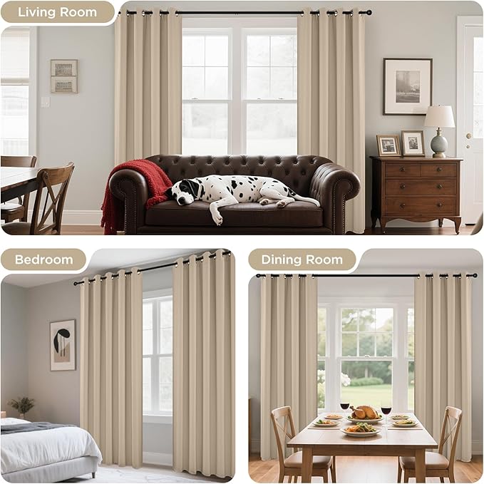 Joydeco Blackout Curtains 72 Inch Length 2 Panels Set, Thermal Insulated Long - Image 6