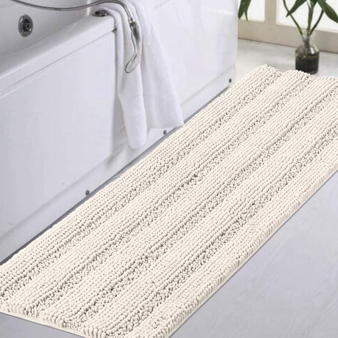 Turquoize Non Slip Shaggy Chenille Microfibers Bathroom Rug Bath Room Mat Extra by Turquoize