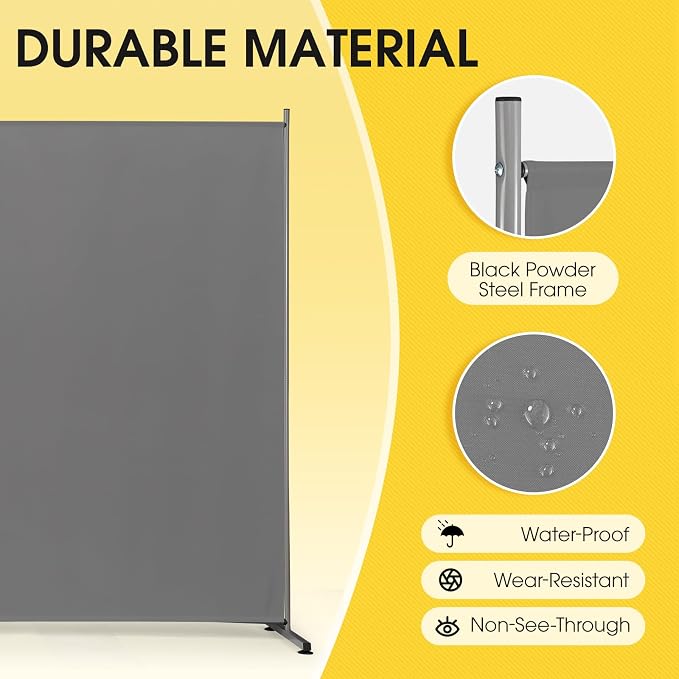 Rantila Indoor Room Divider, Portable Office Divider, Room Divider Wall Screen - Image 6