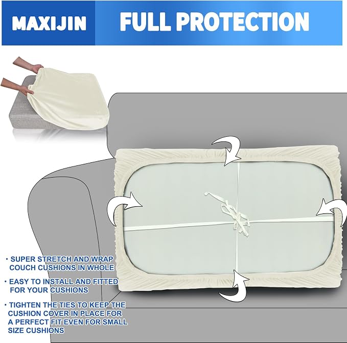 MAXIJIN 1 Piece Velvet Chaise Cover Stretch Sectional Couch Covers - Image 4