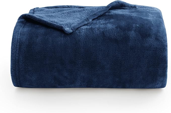 BEDELITE Fleece Blanket Navy Blue Throw Blankets - Image 8