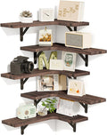 Fixwal Floating Shelves for Wall, Rustic Wood Wall Mounted Corner Shelf for by Fixwal