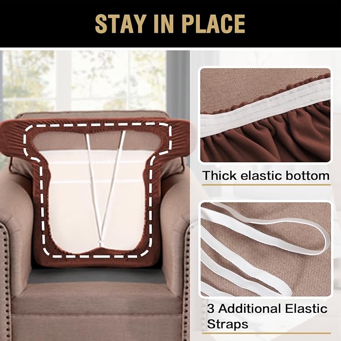 H.VERSAILTEX Stretch Velvet T Cushion Chair Covers - Image 7