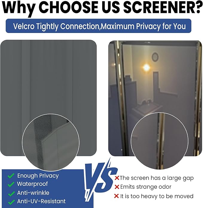 Room Divider, 6 Panel Upgraded Folding Privacy Screen, 132” Highly Secretive - Image 4