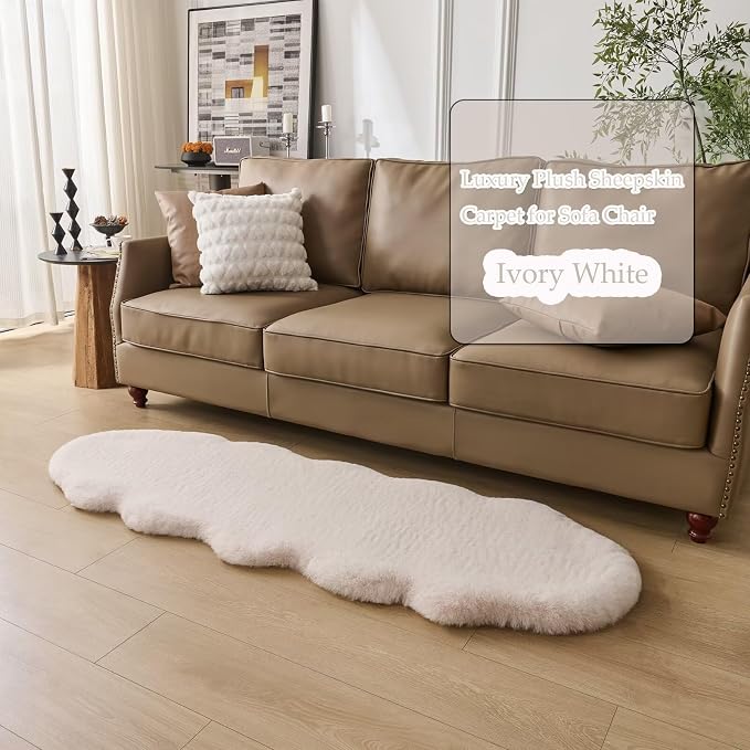 1700GSM Fuzzy Faux Sheepskin Fur Area Rug, Extra Soft Faux Fur Mat, Fluffy - Image 4