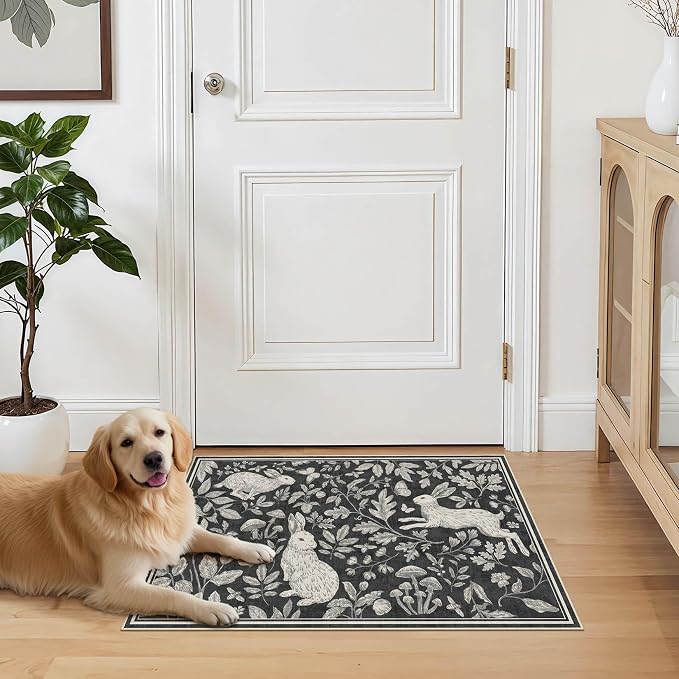 Vintage Living Room Area Rug 3x5 - Image 7