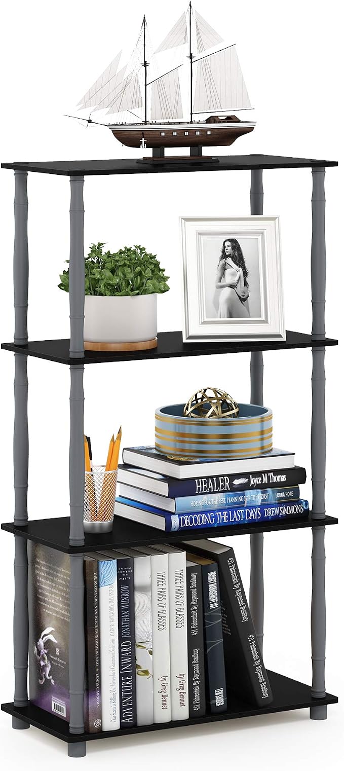 Furinno Turn-N-Tube 4-Tier Multipurpose Shelf Display Rack, Classic Tubes - Image 4