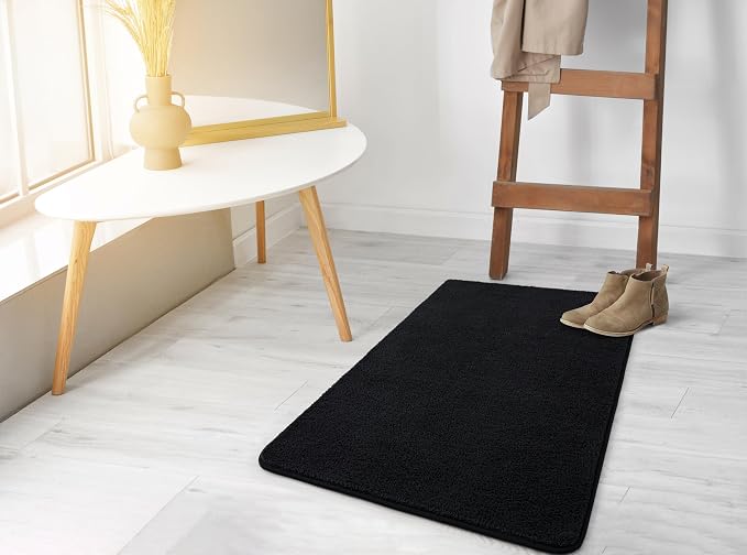 Keeko 2x3 Black Area Rugs for Bedroom Living Room, Soft Modern Indoor Throw - Image 8