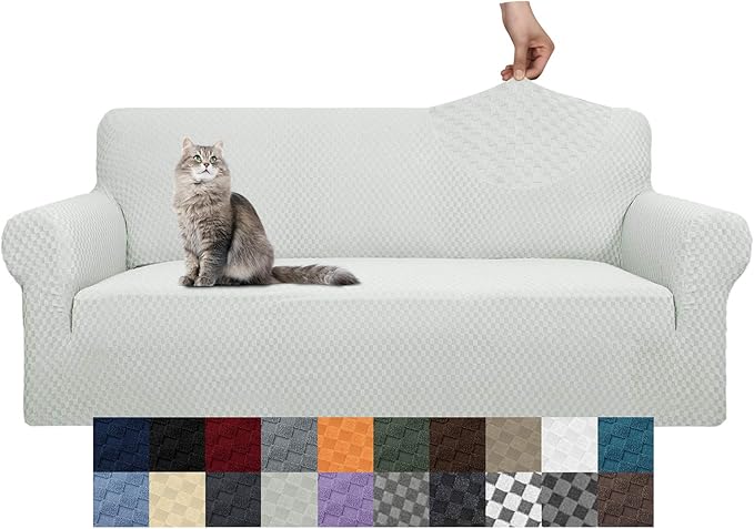 YEMYHOM Couch Cover Latest Jacquard Design High Stretch Extra Large Sofa Covers by YEMYHOM