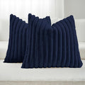 FUTEI Dark Navy Decorative Throw Pillow Covers Set of 2, 16x16 Inch Soft Fluffy by FUTEI