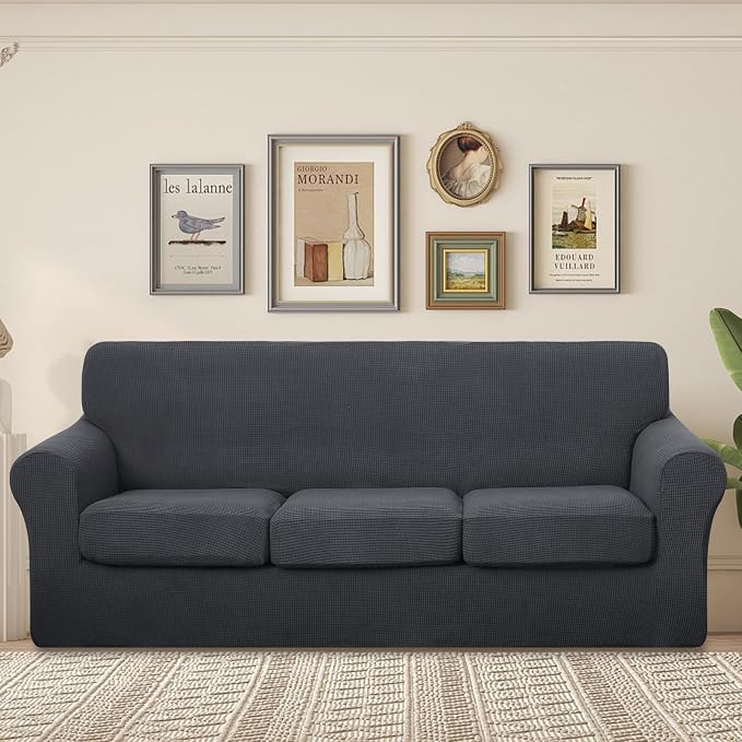 U-NICE HOME 4 Pieces Stretch Couch Cover Sofa Cover Washable Sofa Slipcover - Image 2