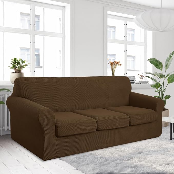 U-NICE HOME 4 Pieces Oversized Stretch Couch Cover Sofa Cover Washable Slipcover - Image 2