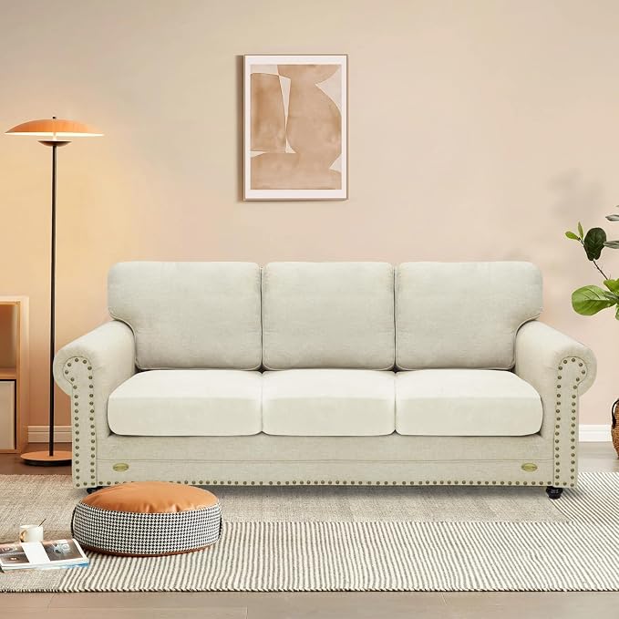 MAXIJIN Velvet Stretch Cushion Covers Fitted Couch Cushion Slipcovers Sofa Seat - Image 2