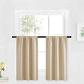 RYB HOME Cafe Curtains 30 inch Length, Short Light UV Heat Blocking Energy by RYBHOME