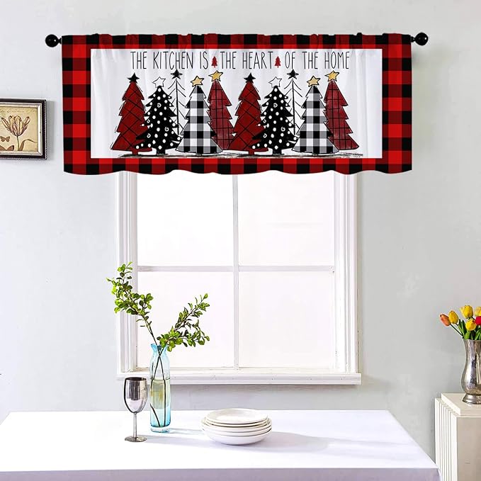 Christmas Kitchen Curtains Xmas Tree - Image 2