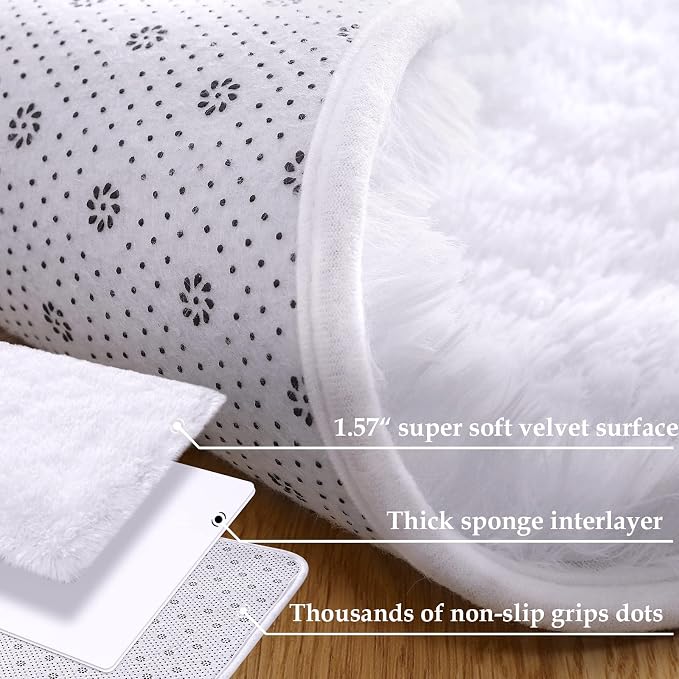 Merelax Soft Modern Indoor Large Shaggy Rug - Image 4
