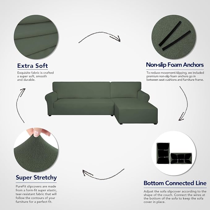 PureFit Super Stretch Sectional Couch Covers - Image 3