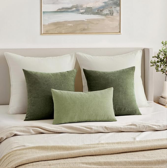 MIULEE Olive Green Couch Pillow Covers 20x20 Inch - Image 7