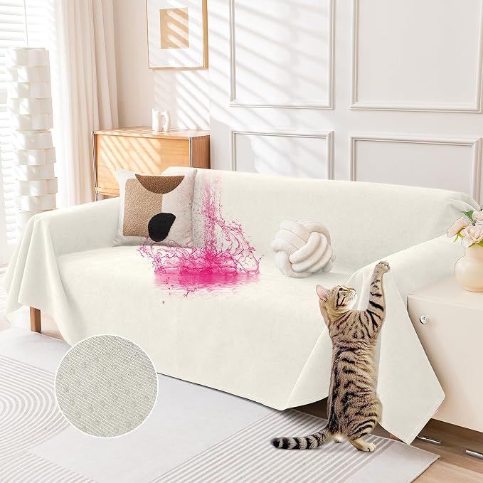 Deep Dream Cat-Scratch Resistant Couch Cover, Waterproof Sofa Cover by DeepDream