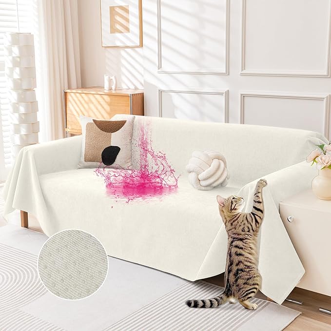 Deep Dream Cat-Scratch Resistant Couch Cover, Waterproof Sofa Cover by DeepDream