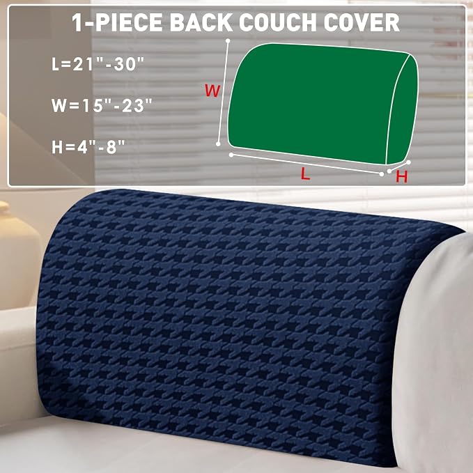 MAXIJIN Couch Cushion Covers for Sectional Sofa, Stretch Sofa Cushion Cover - Image 2