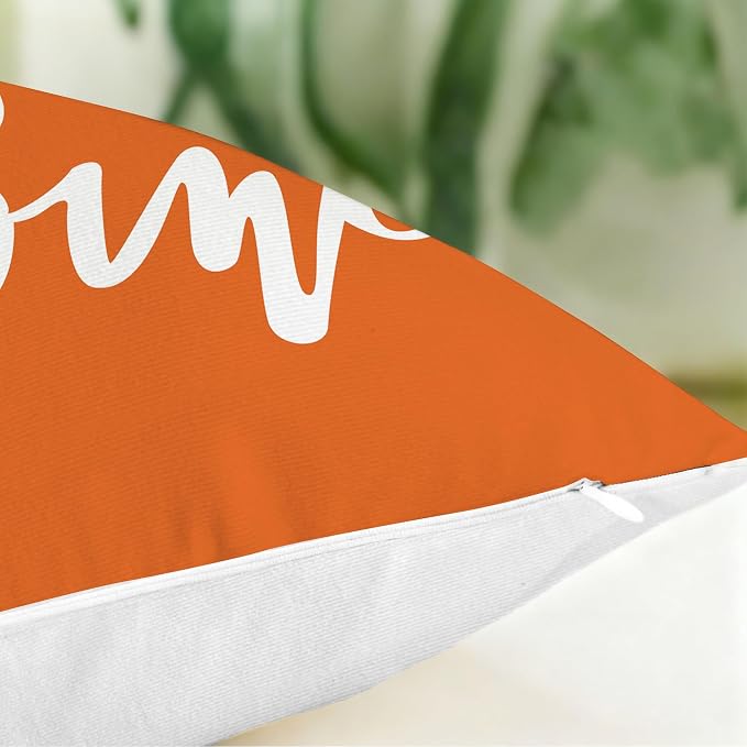 Hexagram Orange Geometric Pillow Covers 18x18 Set of 4, Decorative Outdoor - Image 5