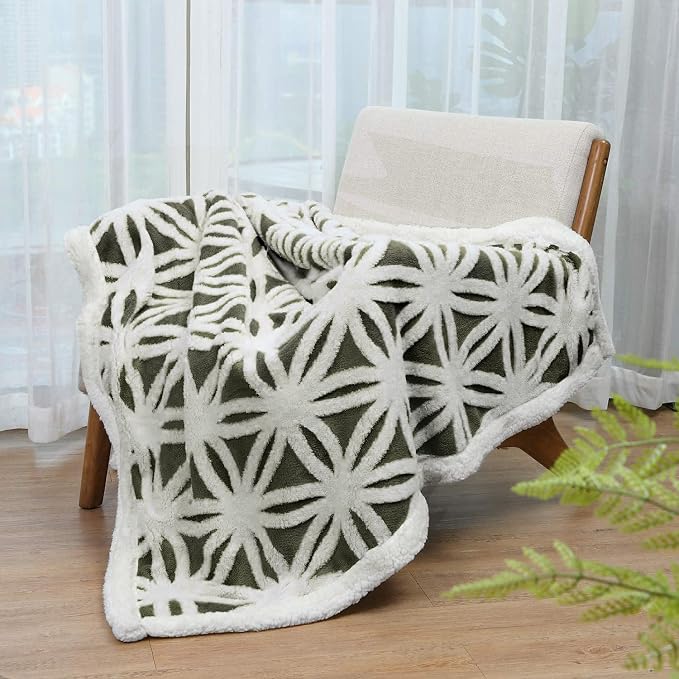 LOMAO Sherpa Fleece Blanket for Mom Cozy Soft Throw Blanket for Women Men - Image 2