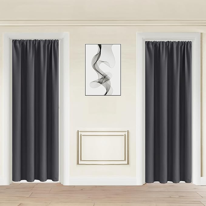 JIUZHEN Blackout Doorway Curtains 80 inch Length by JIUZHEN