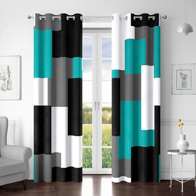 Tyrot Teal/Turquoise 100% Blackout Curtains by TyrotHomeDecor