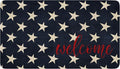 July 4th Door Mat, American Patriotic Memorial Day Blue Stars Indoor Outdoor by Xsinufn