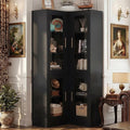 Armocity Corner Bookcase with Doors, 6-Tier Corner Book Shelf by Armocity