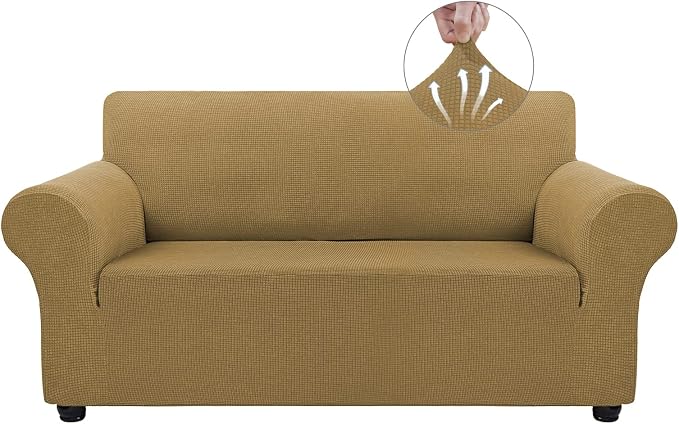 Asnomy Sofa Covers for 2 Cushion Couch Stretch loveseat Covers Slipcovers by Asnomy